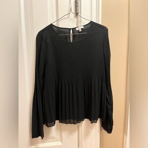 Laura Pleated Long Sleeve Shirt